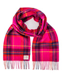 Merino Scarf - Hot Pink Check