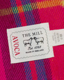 Merino Scarf - Hot Pink Check