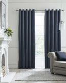 Montrose Readymade Blackout Eyelet Curtains - Navy