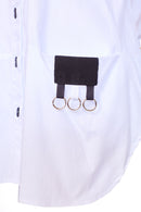 Shirt With Ring Trim - White