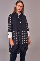 Square Pattern Jacket - Black
