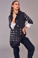 Square Pattern Jacket - Black