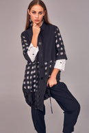 Square Pattern Jacket - Black