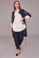 Shirt With Ring Trim - White