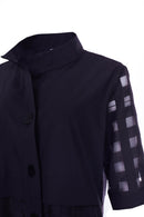 Square Pattern Jacket - Black