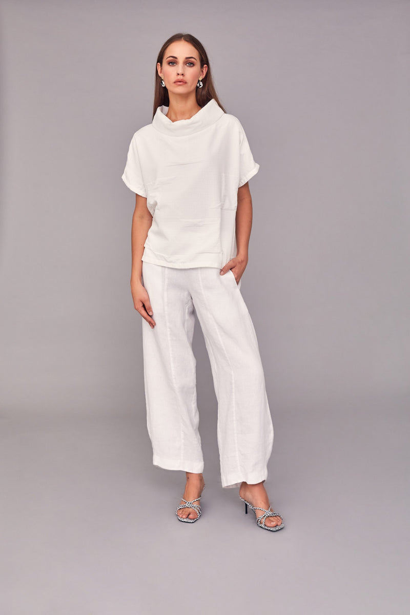 Funnel Neck Top - Cream