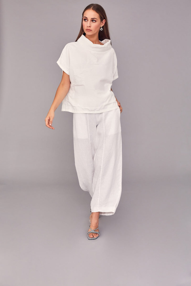 Funnel Neck Top - Cream