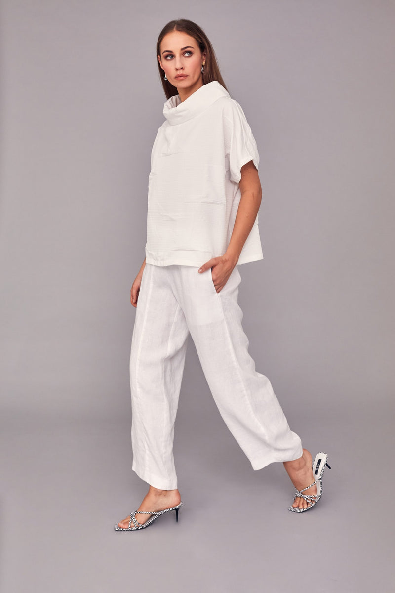 Funnel Neck Top - Cream