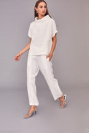 Funnel Neck Top - Cream