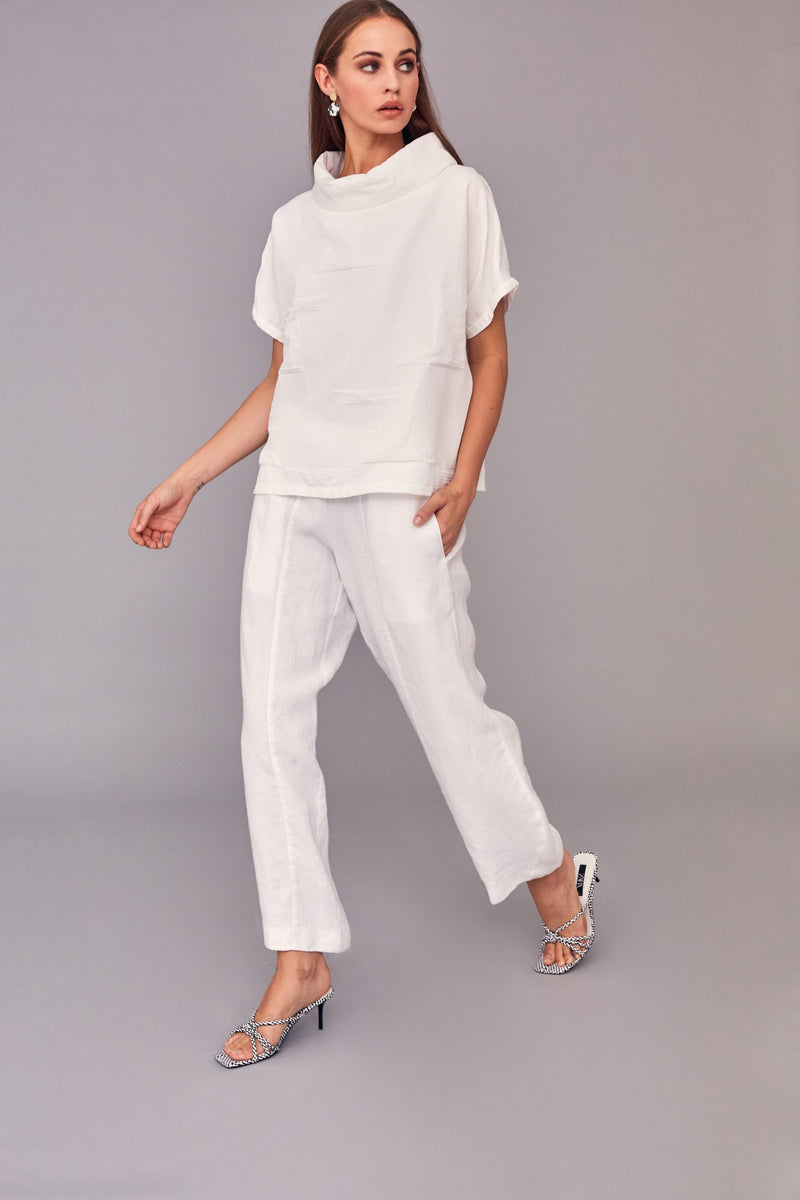 Funnel Neck Top - Cream