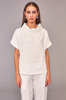 Funnel Neck Top - Cream