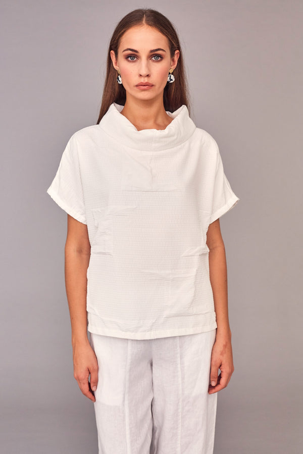 Funnel Neck Top - Cream