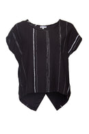 Short Sleeve Top - Black/white