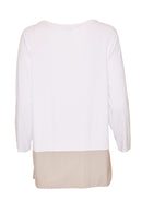 Top With Trim Pocket - White/stone