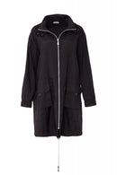 Print Back Coat - Black/white