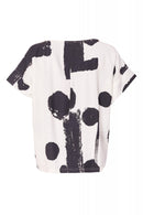 Spot Print Top - White/dust