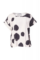 Spot Print Top - White/dust