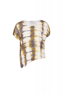 Tie Dye Print Top - Grey/lime