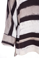 Stripe Round Neck Top - Black/grey
