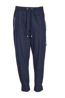 Zip Detail Cuff Trouser - Navy