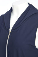 Jersey Hooded Gilet - Navy