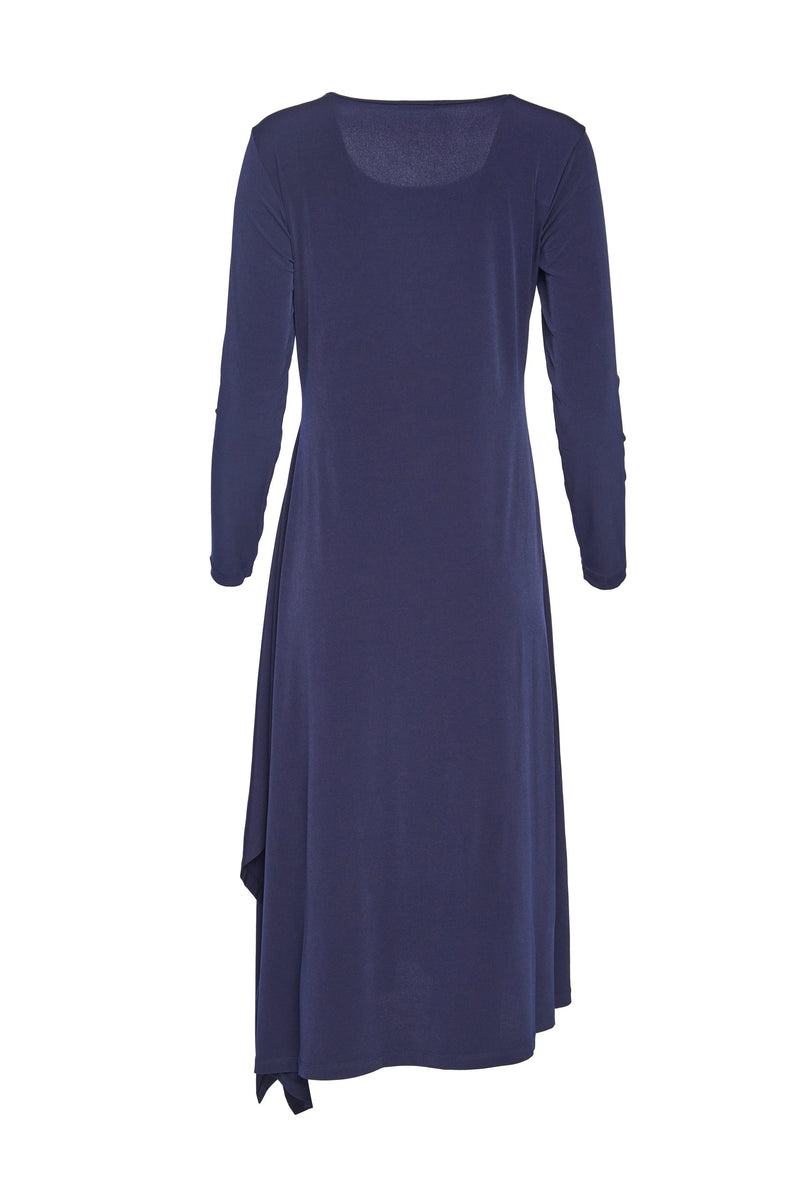Flared Side Dress - Navy