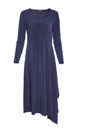 Flared Side Dress - Navy
