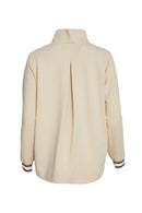 Ribbed Trim Jacket - Linen