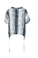 Drawstring Stripe Top - White/Black