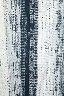 Drawstring Stripe Top - White/Black