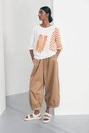 Placement Print Top - Mandarin