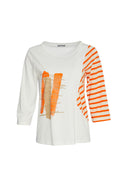 Placement Print Top - Mandarin