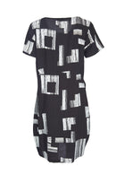 Block Print Dress - Black/White