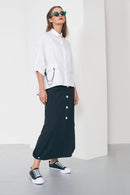 Chain Trim Shirt - White