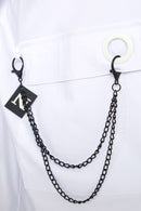 Chain Trim Shirt - White