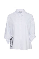 Chain Trim Shirt - White