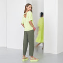 Linen Look Pocket Trouser - Khaki