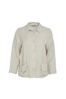 Fold Pocket Short Jacket - Stone