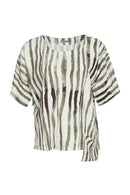 Stripe Top with Pocket - Green