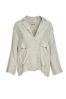 Crinkle Patch Pocket Jacket - Stone