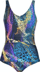 Control Swimsuit - Black/vanilla/lilac