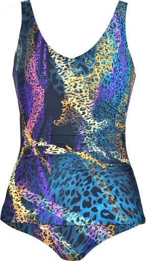 Control Swimsuit - Black/vanilla/lilac