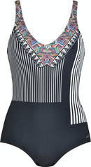 Control Swimsuit - Black/white