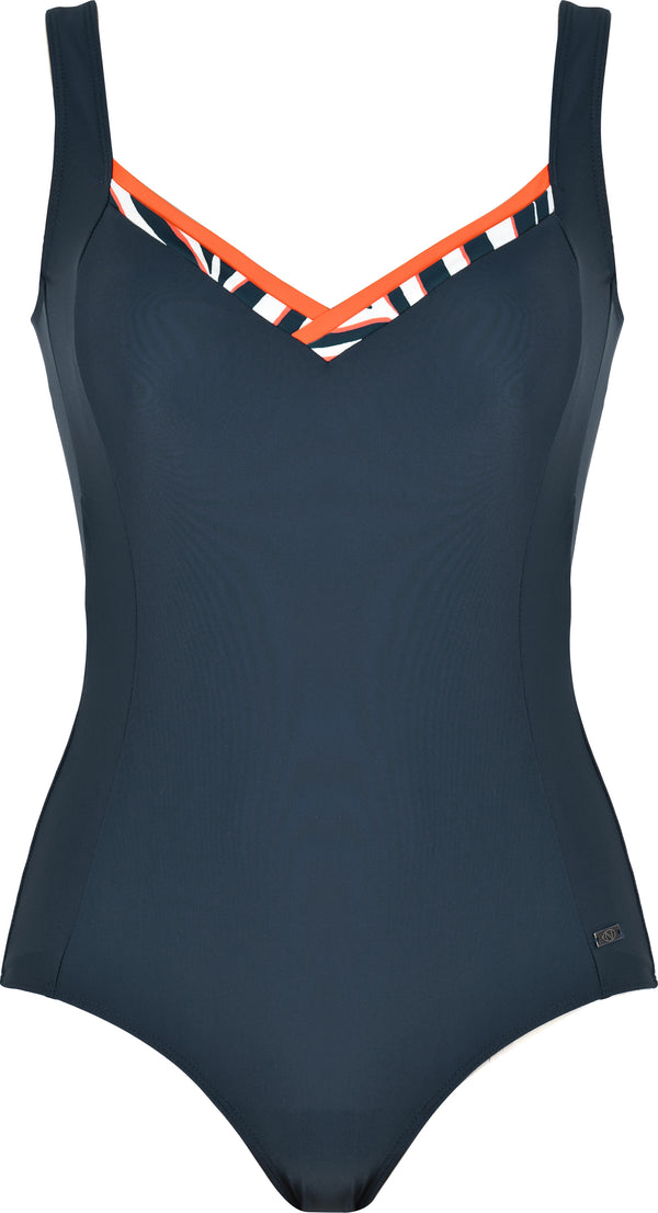 Swimsuit - Navy/orange