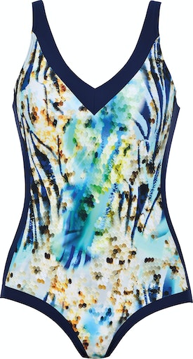 Swimsuit - Aqua/Navy