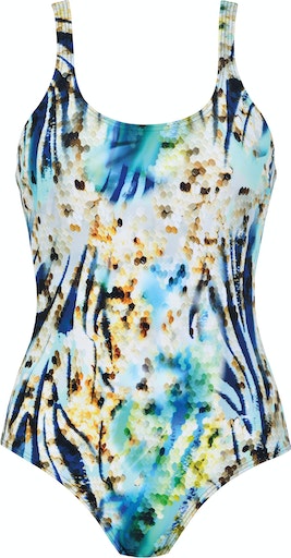 Padded Swimsuit - Aqua/Navy