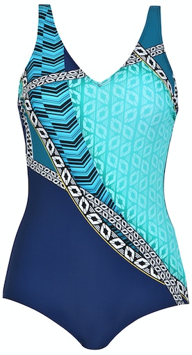 Swimsuit - Aqua/Navy