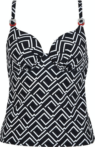 Underwired Tankini - Black/White