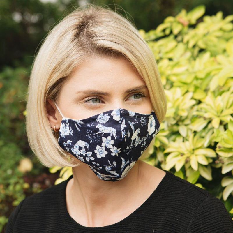 Face Mask Navy Oriental