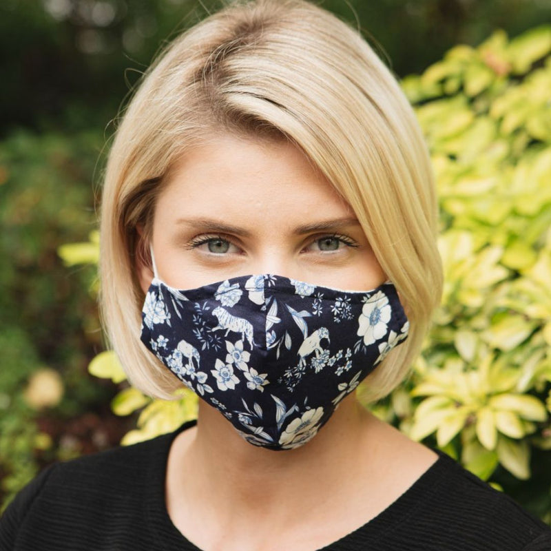 Face Mask Navy Oriental